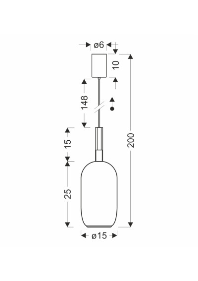 Bueno pendant light 1xGX53 pomarańczowy 15 cm - product dimensions