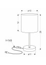 Lampa stołowa Beta 1xE14 złoty 13 cm - wymiary produktu
