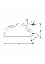 Lampa stołowa Cloud 11 W LED 3000 K niebieski 31 cm - wymiary produktu