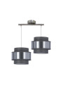 Hare pendant light 2xE27 chrome, grey / silver 50 cm