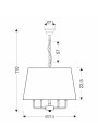 Pasteri pendant light 4xE14 black / beige 37,5 cm - product dimensions