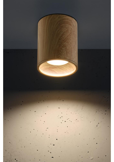 Tuba ceiling light 1xGU10 drewniany 7,9 cm - product image 1