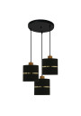 Lampa wisząca Assam 3xE27 czarny + złoty 40 cm