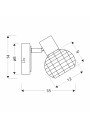 Lampa sufitowa Tajga 3xE14 czarny + drewniany 64 cm - wymiary produktu