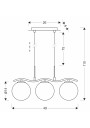 Lampa wisząca Lumos G9 chromowy 49 cm - wymiary produktu