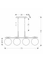 Lumos pendant light 4xG9 chromee 73 cm - product dimensions