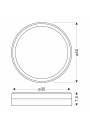 Lampa sufitowa Florida 24 W LED 4000 K biały + czarny 40 cm - wymiary produktu