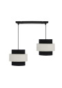 Benta pendant light 2xE27 black/cream 54 cm