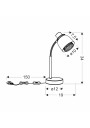 Aleksandria table lamp 1xE14 black / gold 19 cm - product dimensions