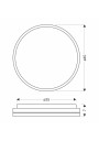 Plafon Montana 24 W LED 4000 K biały + złoty 40 cm - wymiary produktu