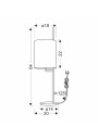Lampa stołowa Bendi 1xE27 czarny + zielony 20 cm - wymiary produktu