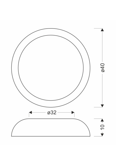 Calabria ceiling light 24 W LED 4000 K white / drewniany 40 cm - product dimensions