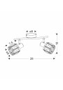 Lampa sufitowa E14 2xE14 złoty 28 cm - wymiary produktu