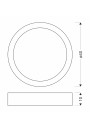 Lazio ceiling light 24 W LED 4000 K white / drewniany 40 cm - product dimensions