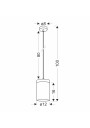 Lampa sufitowa Wels czarny + drewniany 12 cm - wymiary produktu