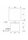 Dina table lamp 14 cm - product dimensions