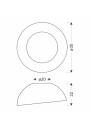 Plafon Trento 18 W LED 4000 K biały + drewniany 35 cm - wymiary produktu