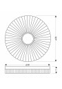 Tart ceiling light 24 W LED 4000 K white / drewniany 38 cm - product dimensions