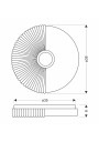 Plafon Sunny 24 W LED 4000 K biały 38 cm - wymiary produktu
