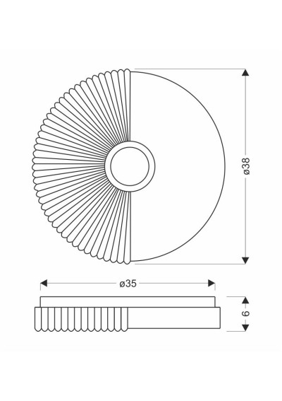 Sunny ceiling light 24 W LED 4000 K white 38 cm - product dimensions