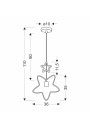 Lampa wisząca Single 20 W LED 3000 K 36 cm - wymiary produktu