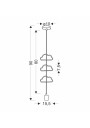 Lampa wisząca Single 20 W LED 3000 K 15,5 cm - wymiary produktu