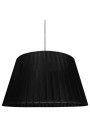 Lampa wisząca Notizia 1xE27 satynowy, abażur czarny 37 cm