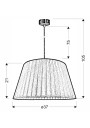 Lampa wisząca Notizia 1xE27 satynowy, abażur czarny 37 cm - wymiary produktu