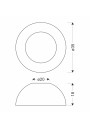 Plafon Liguria 18 W LED 4000 K biały + drewniany 35 cm - wymiary produktu