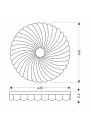 Lemo ceiling light 24 W LED 4000 K white / drewniany 38 cm - product dimensions