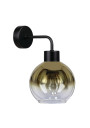 Lampa ścienna Lady 1xE27 czarny + złoty 21 cm