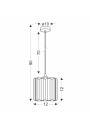 Glassia pendant light 1xE27 black, kryształki bezbarwne 12 cm - product dimensions