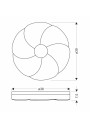 Plafon Fiorino 24 W LED 4000 K biały + drewniany 39 cm - wymiary produktu