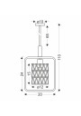 Lampa wisząca Crown 1xE27 czarny + beżowy 20 cm - wymiary produktu