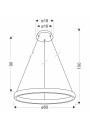 Lampa wisząca Hashim 34 W LED 4000 K złoty 60 cm - wymiary produktu