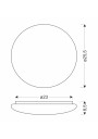 Plafon Belina 18 W LED 4000 K biały 25,5 cm - wymiary produktu
