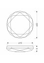 Baldo ceiling light white 22 cm - product dimensions