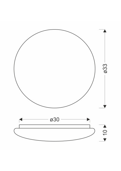 Plafon Belina biały 33 cm - wymiary produktu