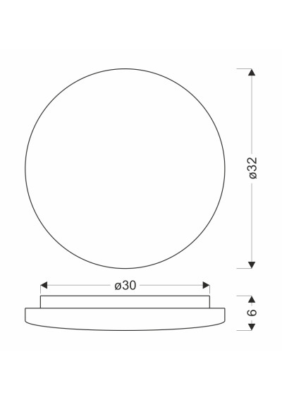 Linda ceiling light white 32 cm - product dimensions