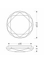 Baldo ceiling light white 33,5 cm - product dimensions