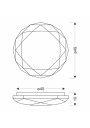 Baldo ceiling light white 49 cm - product dimensions