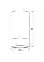 Conti ceiling light 1xGU10 black / drewniany 5,5 cm - product dimensions