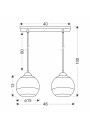 Contessa wall light 2xE27 czarno gold 46 cm - product dimensions