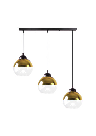 Kinkiet Contessa 3xE27 czarno złoty 66 cm