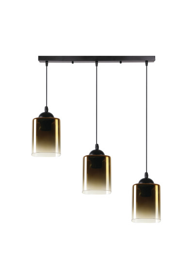 Lampa wisząca Serena 3xE27 czarno złoty 64 cm