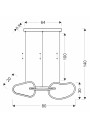Anneli pendant light 30 W LED 3000 K gold 80 cm - product dimensions