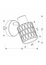 Bill wall light 1xE27 black 16 cm - product dimensions