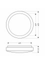 Plafon Jasper biały 26 cm - wymiary produktu