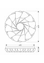 Plafon Cake biały 39 cm - wymiary produktu