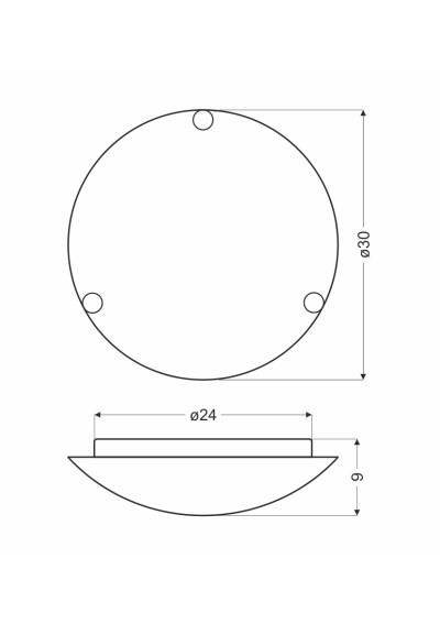 Mangano ceiling light 1xE27 white 30 cm - product dimensions